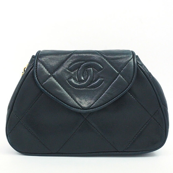 Chanel Coco Mark Chain Shoulder Bag Matelasse Accessory Pouch - Picture 1 of 6